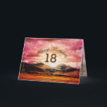 18 Geburtstag, Sonnenuntergang über den Bergen Karte<br><div class="desc">Ein schöner Sonnenuntergang über den Bergen. Passen Sie diese Karte in jeder von Ihnen gewählten Weise an.</div>
