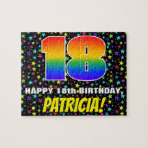 18. Geburtstag — Spaß, farbenfrohe Sternenweltenmu