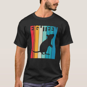 18. Geburtstag Vintage Mausliebhaber Haustier Süß T-Shirt