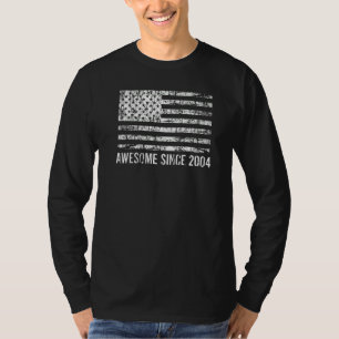 18. Geburtstag Vintage-USA-Flagge Awesome seit 200 T-Shirt