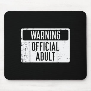 18. Geburtstag Warnung Erwachsene 18 Jahre alt Fra Mousepad