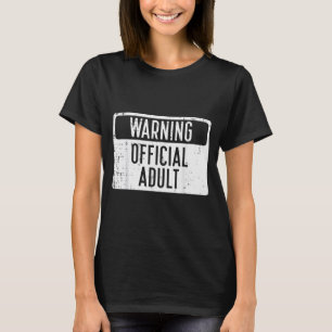 18. Geburtstag Warnung Erwachsene 18 Jahre alt Fra T-Shirt