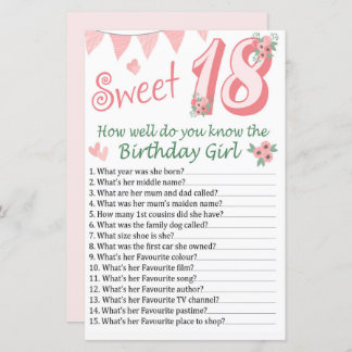 18. Geburtstag Wie gut kennst du den Geburtstag?