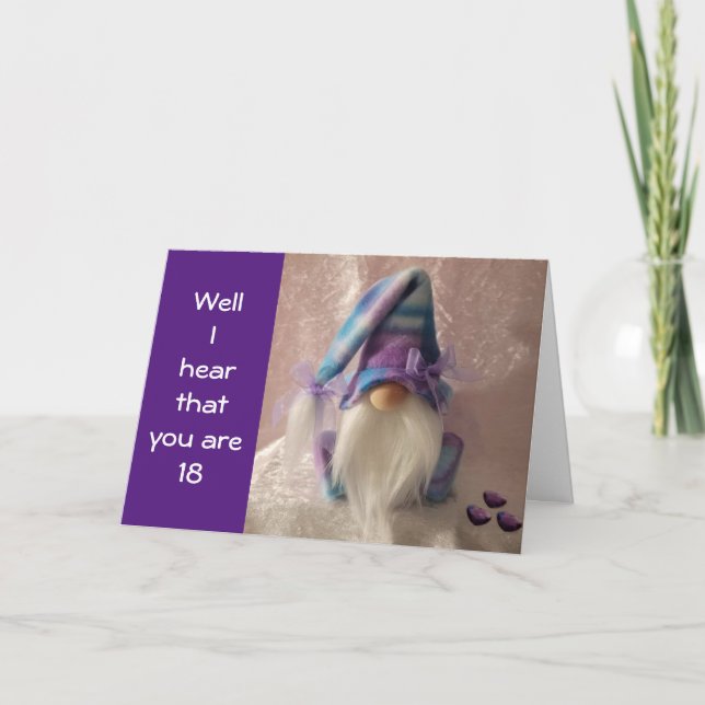 **18. GEBURTSTAG** WILLKOMMEN BEI ERWACHSENEN KARTE (Vorderseite)