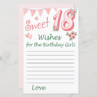 18. Geburtstag Wünsche für das Geburtstagsmädchen