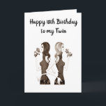 **18. GEBURTSTAG WÜNSCHT SICH MEINEM **TWIN SISTER KARTE<br><div class="desc">Wenn du es leicht hast,  der Zwilling mit deiner Schwester zu sein... .lass ihr heute diese Fun Birthday Card für IHR ***18. BIRTHDAY****</div>