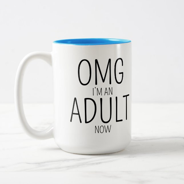 18. Geburtstag Zweifarbige Tasse (Links)