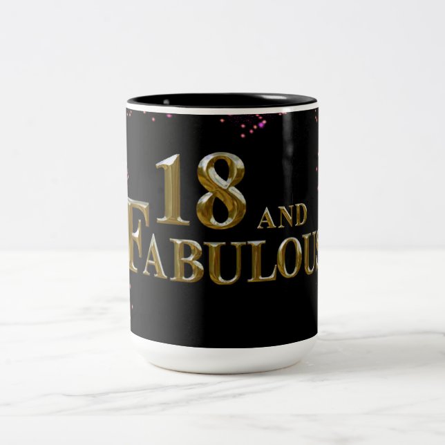 18. Geburtstag Zweifarbige Tasse (Mittel)