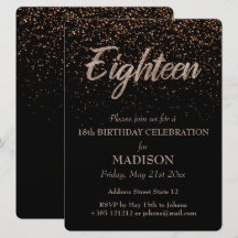 18. Geburtstags-Gold-Glitzer