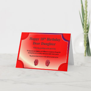 18. Geburtstags-Karte für eine Tochter Karte