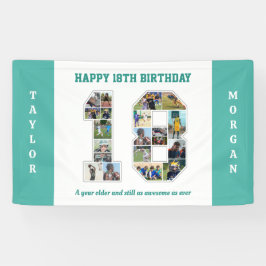18. Geburtstagsfeier 18. FotoCollage Banner