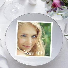 18. Geburtstagsfeier Foto Serviette