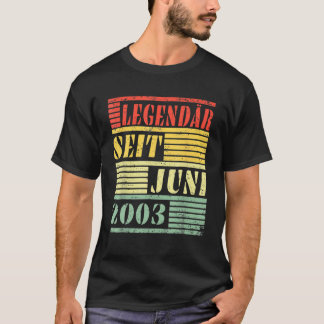 18. Geburtstagsgeschenk Legendär Juni 2003 T-Shirt
