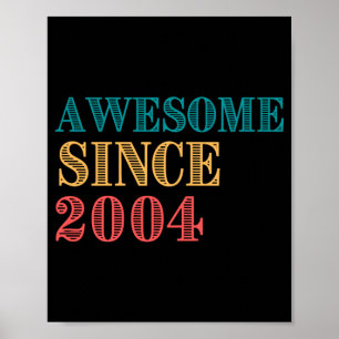 18. Geburtstagsgeschenk, Vintage 2004 Poster