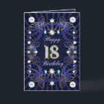18. Geburtstagskarte mit Massen der Juwelen Karte<br><div class="desc">Eine Geburtstagskarte mit den Juwelen,  Glitzern und Lasten des Auges fangend bling. Eine sehr andere Karte,  die Sie personifizieren können.</div>