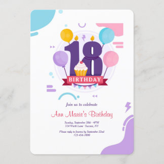 18. Geburtstagsparty Einladung