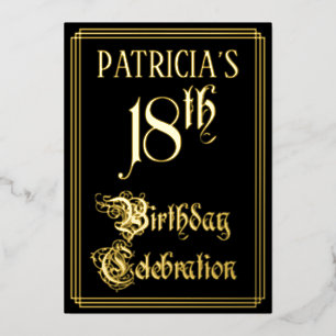18. Geburtstagsparty - Extravagantes Drehbuch und  Folieneinladung