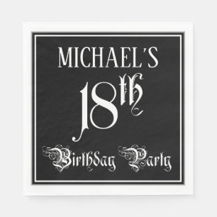 18. Geburtstagsparty — Extravagantes Script + Indi Serviette