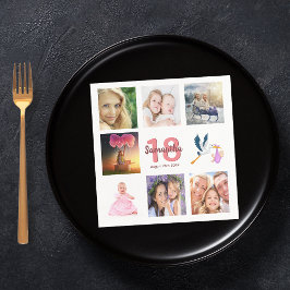 18. Geburtstagsparty Foto Collage Serviette