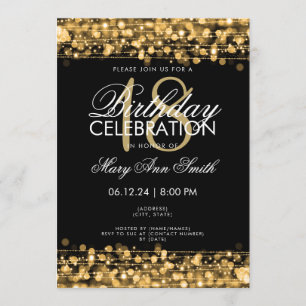 18. Geburtstagsparty Glitzern Gold Einladung