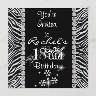 18. Geburtstagsparty MIT TIERISCHER DESIGN-INVITAT Einladung