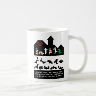 18 Halloween-Tangram-Bilder Kaffeetasse