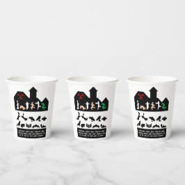 18 Halloween-Tangram-Bilder Pappbecher