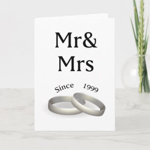 18. Hochzeitstag passende Mr. und Mrs. Seit 1999 Karte