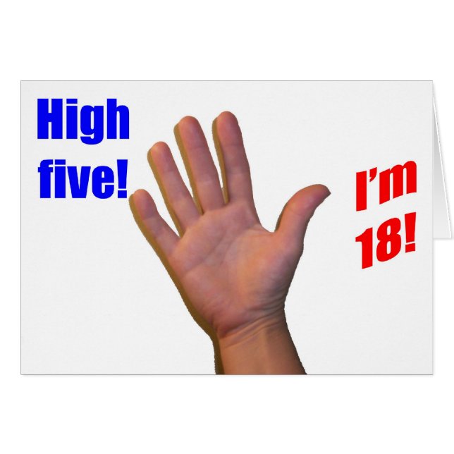 18 hohe fünf (Vorderseite (Horizontal))