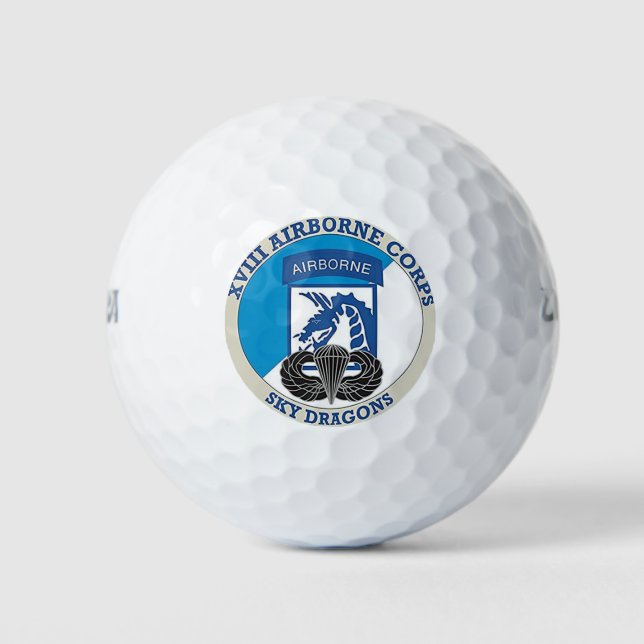 18. Im Flugzeug Corps Golf Balls Golfball (Vorderseite)
