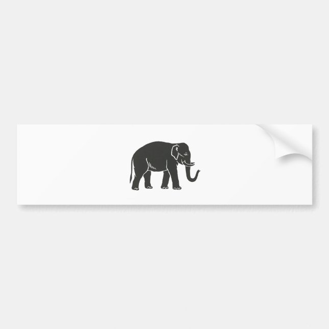 18. (Inder) - Abteilungs-Elefant Autoaufkleber (Vorne)