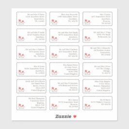 18 individuelle Anschrift Florals Aufkleber
