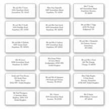 18 Informelle individuelle Gästenadresse Versand