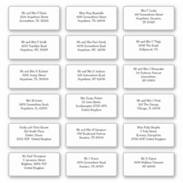 18 Informelle individuelle Gästenadresse Versand Aufkleber