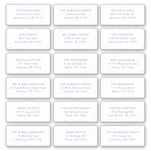 18 Irgendetwas Blue Wedding Empfänger Name Adresse Aufkleber