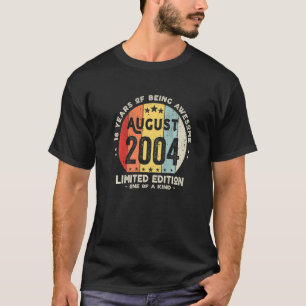 18 Jahre alt August 2004 18. Geburtstag T-Shirt