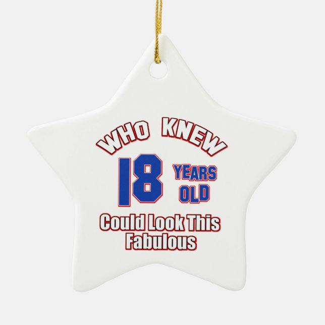 18 Jahre alt aussehen fabelhaft Keramik Ornament (Vorne)