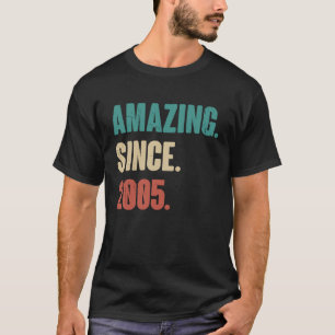 18 Jahre alt Vintag 2005 Geburtstag 18. Dekoration T-Shirt