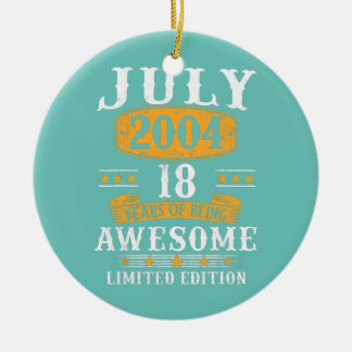 18 Jahre Alte Geschenke Vintag Juli 2004 18. Gebur Keramik Ornament