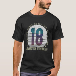 18 Jahre alte Geschenke Vintage 2008 Limitierte Au T-Shirt