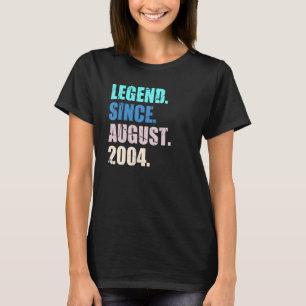 18 Jahre alte Legende Seit August 2004 18. Geburts T-Shirt