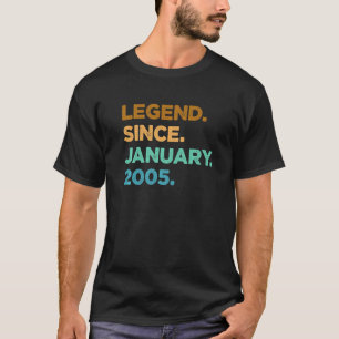18 Jahre alte Legende Seit Januar 2005 18. Geburts T-Shirt