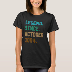 18 Jahre alte Legende Seit Oktober 2004 18. Geburt T-Shirt