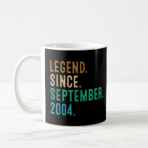 18 Jahre alte Legende Seit September 2004 18. Bir Kaffeetasse