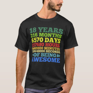 18 Jahre alte Vintage Retro 18. Geburtstag 216 Mon T-Shirt