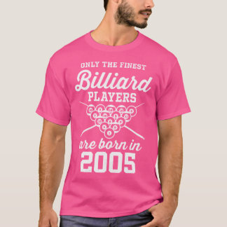 18 Jahre alter Pool und Billard Player 2005 18. Bi T-Shirt