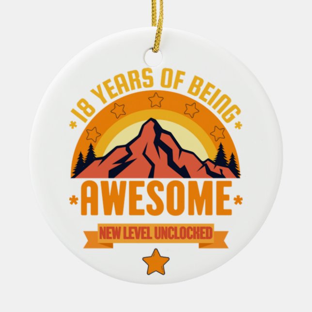 18 Jahre Phantastisch sein - Geburtstag Keramik Ornament (Vorne)