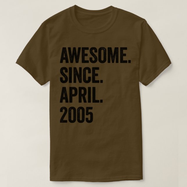 18 Jahre Phantastisch seit April 2005 18. Geburtst T-Shirt (Design vorne)