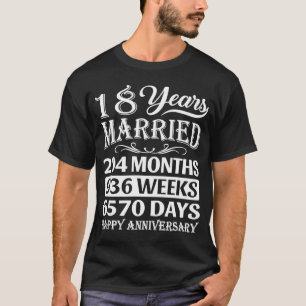 18 Jahre verheiratet  Alles Gute zum 18. Hochzeits T-Shirt