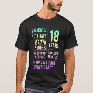 18 Jahre verheiratet Lustig 18. Hochzeitstag 1 T-Shirt